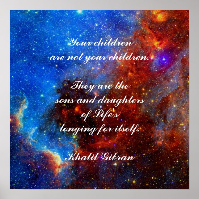 Children by Kahlil Gibran Poster (Front)
