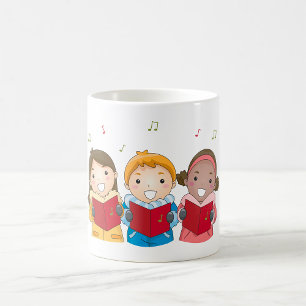 Children Christmas Carolers Winter Holiday Choir Coffee Mug