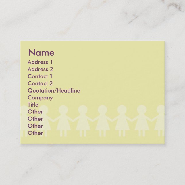 Children - Chubby Business Card (Front)