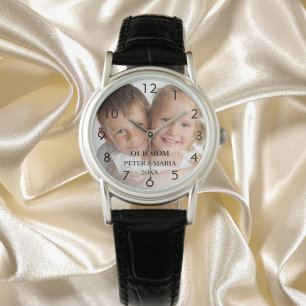 Children custom photo names year mum watch