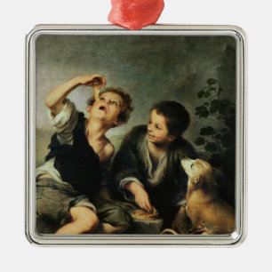 Children Eating a Pie, 1670-75 Metal Tree Decoration