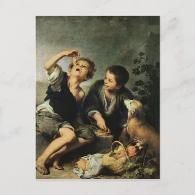Children Eating a Pie, 1670-75 Postcard (Front)