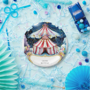 Children Enchanted Circus Birthday Paper Plate