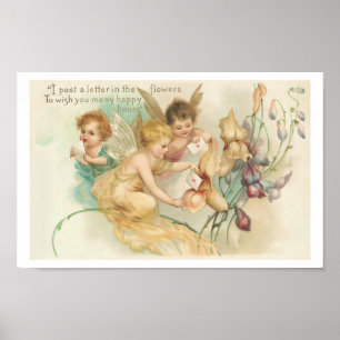 Children Fairies - Vintage Art Poster