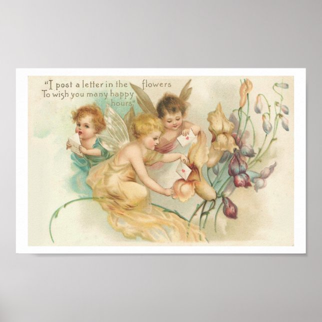 Children Fairies - Vintage Art Poster (Front)