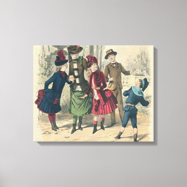 Children Family Antique Victorian Chilld Canvas Print (Front)