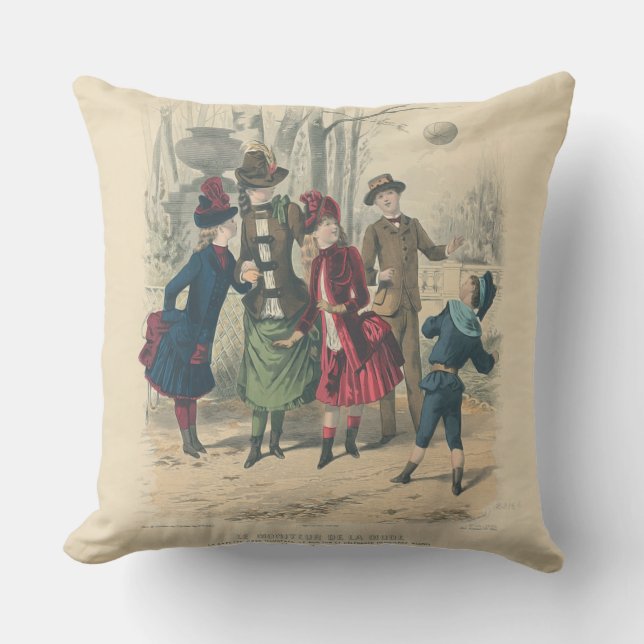 Children Family Antique Victorian Chilld Cushion (Front)