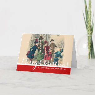 Children Family Antique Victorian Chilld Holiday Card