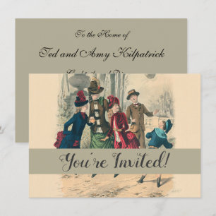 Children Family Antique Victorian Chilld Invitation