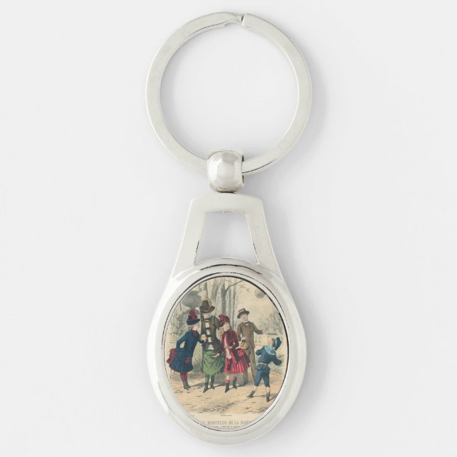 Children Family Antique Victorian Chilld Key Ring (Front)