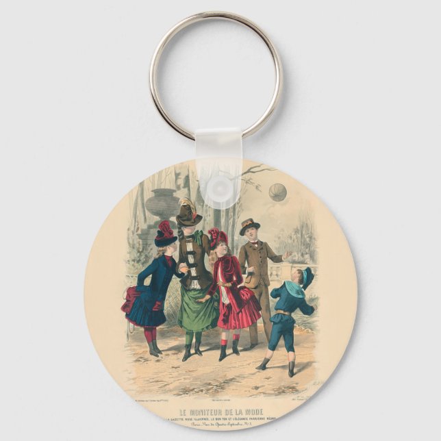 Children Family Antique Victorian Chilld Key Ring (Front)