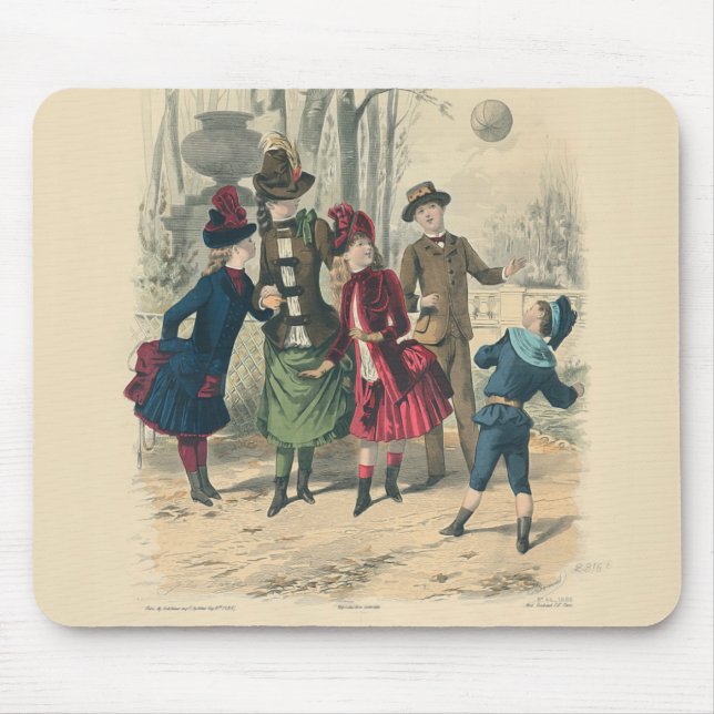 Children Family Antique Victorian Chilld Mouse Mat (Front)