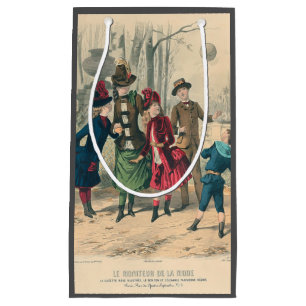 Children Family Antique Victorian Chilld Small Gift Bag