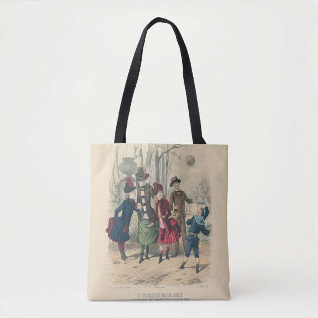 Children Family Antique Victorian Chilld Tote Bag (Front)