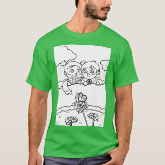 Children find a butterfly Like Colouring Books Sty T-Shirt