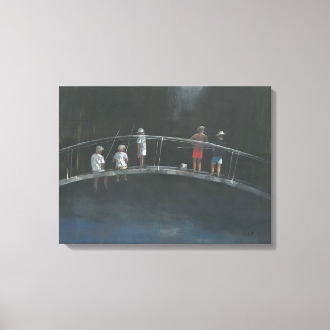Children fishing canvas print (Front)