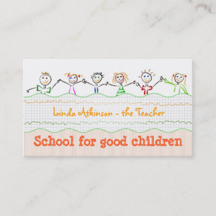 children friendship business card