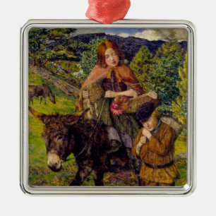 Children Going to Market (by John Lee) Metal Tree Decoration