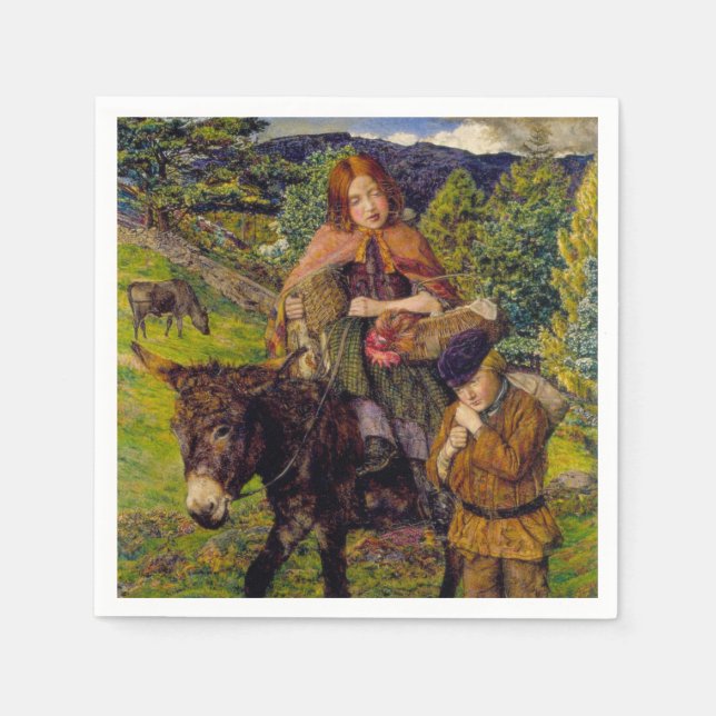 Children Going to Market (by John Lee) Napkin (Front)