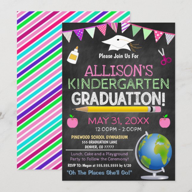 Children Graduation Ceremony Invitation (Front/Back)