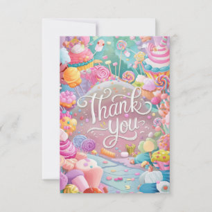 Children Greeting Candyland thank you card
