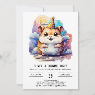Children Hamster Funland Birthday Invitation