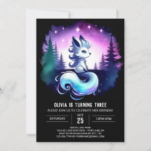 Children Happy Wolf Birthday Invitation