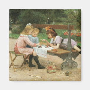 Children Having Afternoon Tea in the Park Magnet