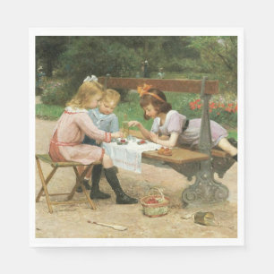 Children Having Afternoon Tea in the Park Napkin