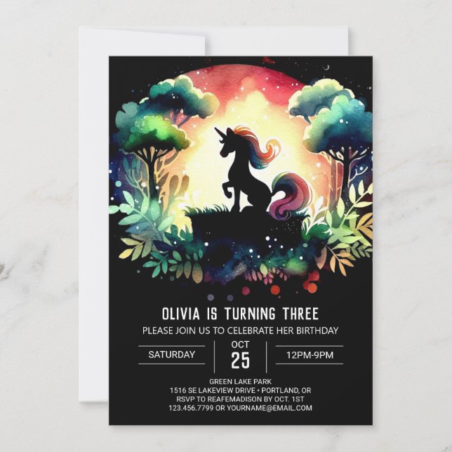 Children Horse Birthday Invitation (Front)