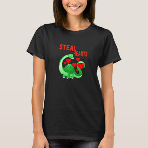 Children I Steal Hearts Rex Dino Baby Boy Valentin T-Shirt