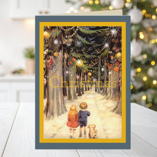 Children in Christmas Lane Holiday Card