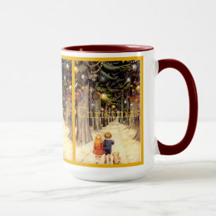 Children in Christmas Lane Mug