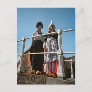 Children in Dutch National Costume Postcard