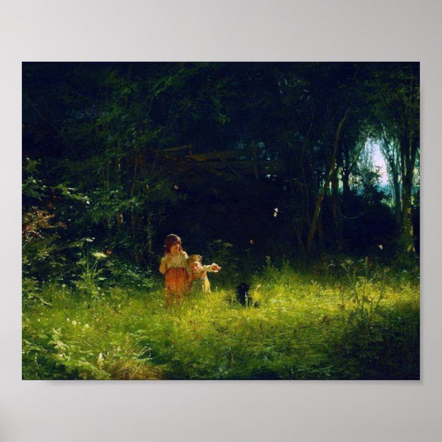 Children in the Forest, Ivan Kramskoi Poster (Front)