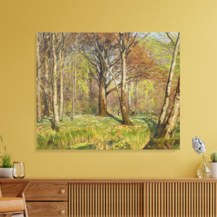 Children in the spring forest H.A. Brendekilde Canvas Print