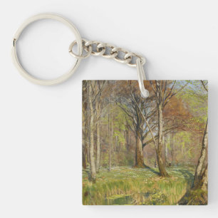 Children in the spring forest H.A. Brendekilde Key Ring