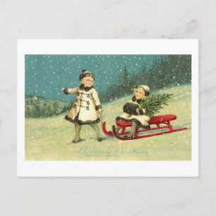 Children in Winter Postcard