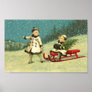 Children in Winter Poster