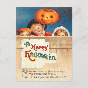 Children Jack O Lantern Ellen Clapsaddle Postcard