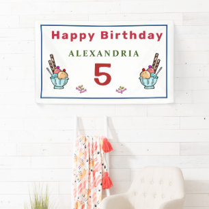 Children Kids Happy Birthday Party Fun Personal Banner
