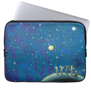 Children Looking At Night Sky  Laptop Sleeve