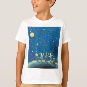Children Looking At Night Sky T-Shirt