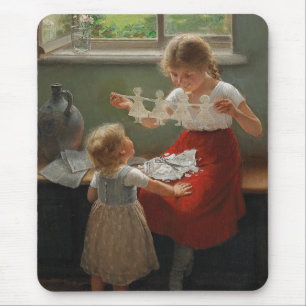 Children Making Silhouettes (Cute Kids Playing) Mouse Mat