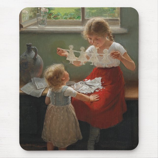 Children Making Silhouettes (Cute Kids Playing) Mouse Mat (Front)