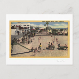 Children & Moms at Venice Athletic Beach Postcard