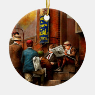 Children - Morning Meeting 1910 Ceramic Tree Decoration