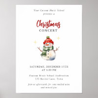 Children Music Concert Christmas Cute Snowman