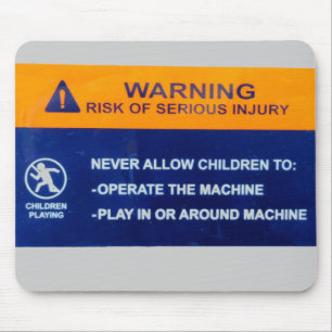Children Not Allowed on Computer Mouse Mat