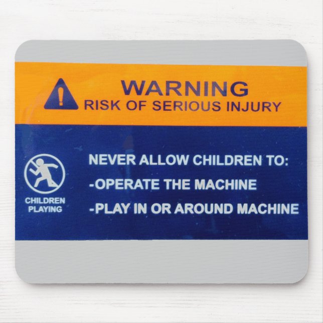 Children Not Allowed on Computer Mouse Mat (Front)
